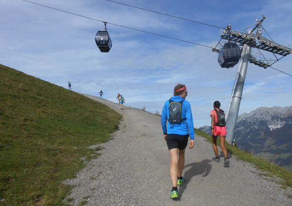 You know you’re going steep when gondolas pass you by to where you’re heading