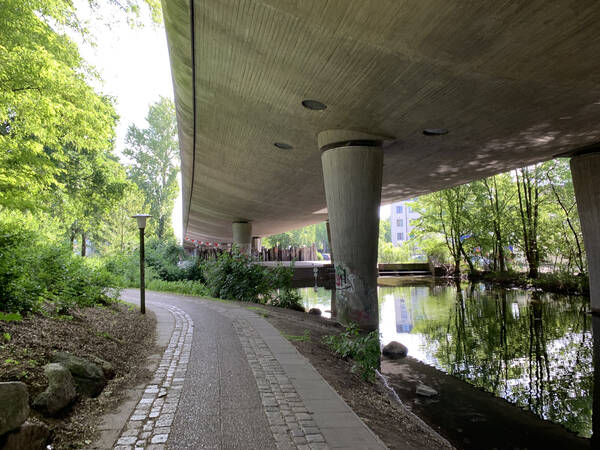 Urban brutalist design in Harburg