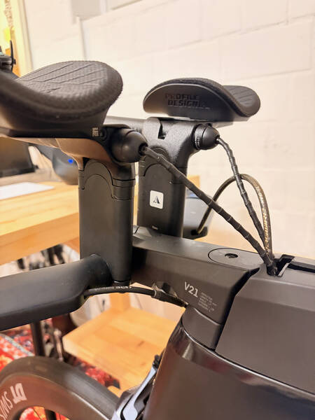The higher stack spacers on my base bar help with ergonomics without a huge aero penalty