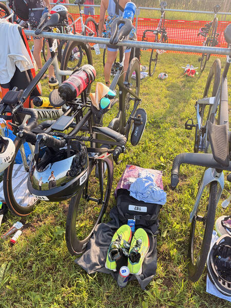 My triathlon bike setup is finally being used at a real triathlon race