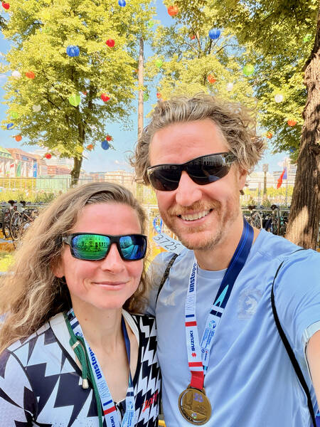 The sprint distance is our family tradition: Sophie and I do the short race side by side, sort of like a date. We’ve done this nearly every year since 2017.