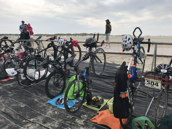 Beautiful place to hang a bike – but a nuisance to get all the sand out later