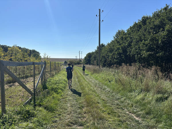 A bit of grass on the downhills – this course has everything!