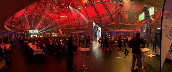 The ticket to the marathon also included a free pasta party in the awesome Festhalle, which would double as the finish line tomorrow