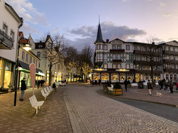 Running through Bad Harzburg in central Germany