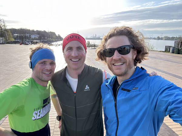 Long and easy runs with buddies are still on the table (Philipp and Rasmus)