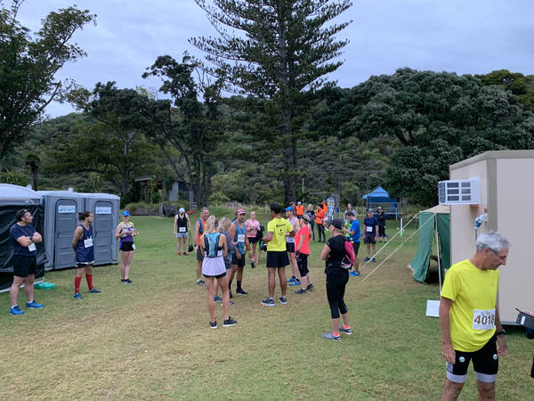 The field of full marathoners, looking fit and ready