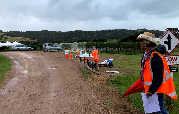 And there’s the half-way turn-around. Next to a vineyard, of course.