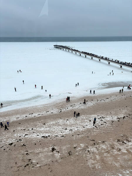 The Baltic sea, a salty one, was even frozen to the degree you could safely walk on the first hundred meters of it