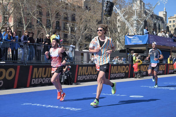 Fully spent sprinting to the finish line