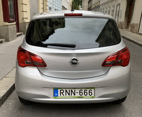 My rental car with the licence plate of the Satan himself