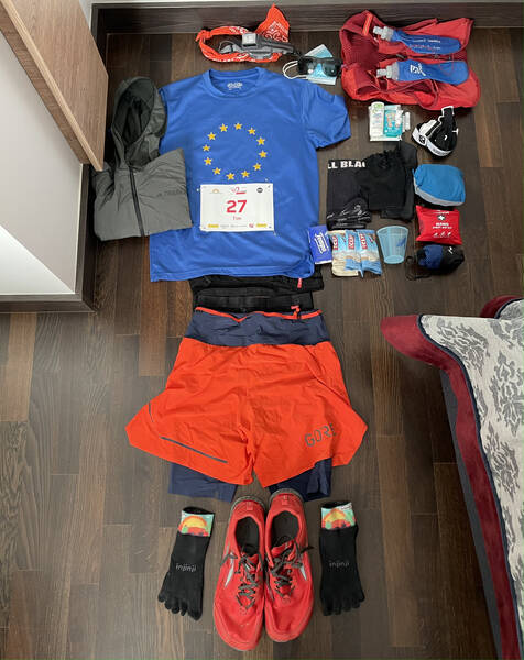 The gear for tomorrow, including some mandatory equipment