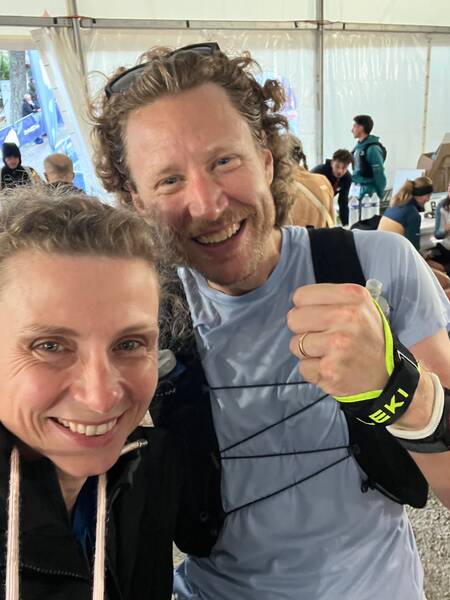 Sophie (my crew) at one of the major CCC aid stations