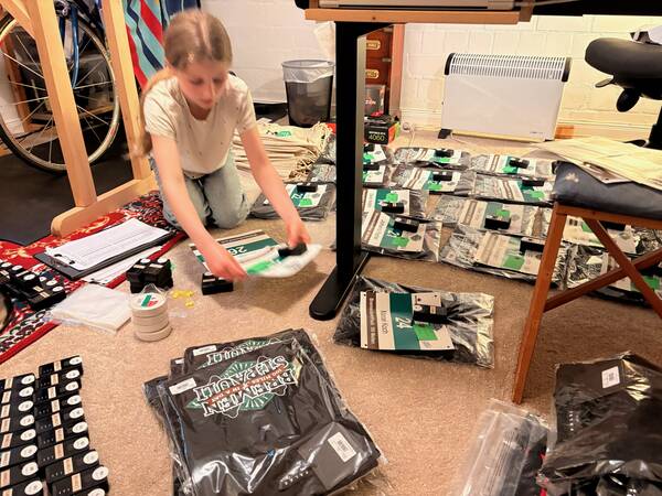 Daughter #2 and I packing the starter&rsquo;s bags for BSP100