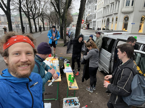 My friend Oli and I ran together for the whole time and I was happy so many others got up early and were here to run on New Year’s Day