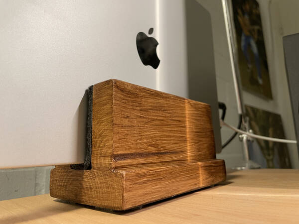 Wood-working, like this little dock for my computer I made a few weeks ago, is a high-quality leisure activity, as Cal Newport would say