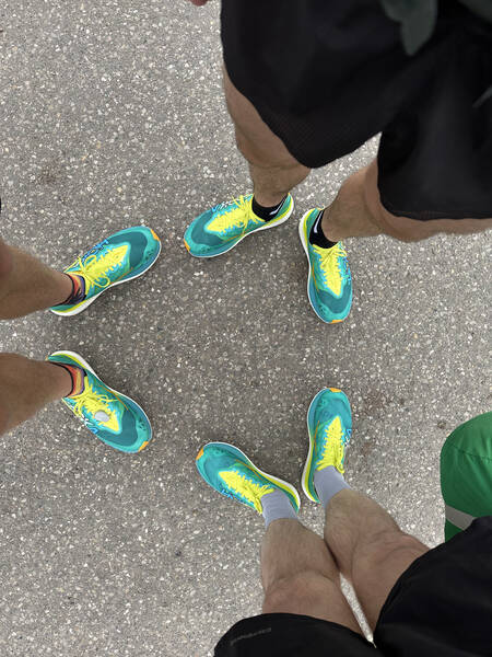 There was unity regarding the shoes of choice, though: HOKA ROCKET X2 ALL THE WAY