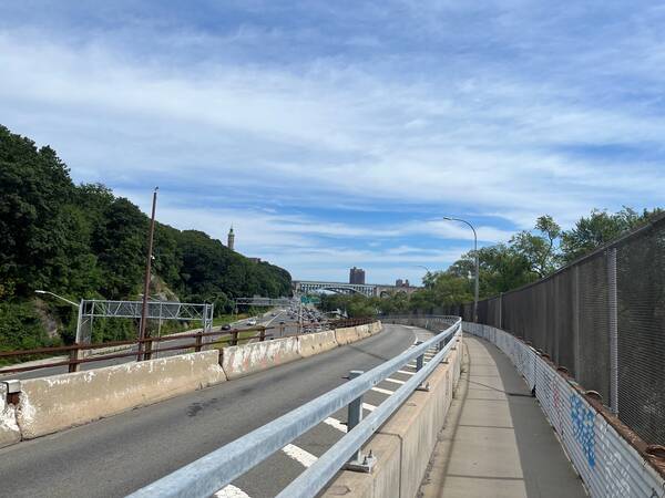 Washington Heights Bridge at the horizon