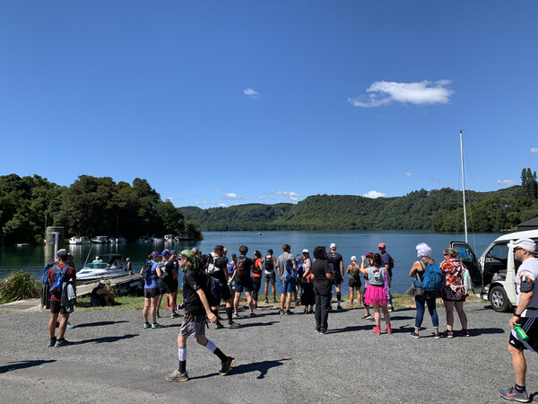 Getting dropped at the lake had us wait in the 25 degree sun for another 20 minutes.