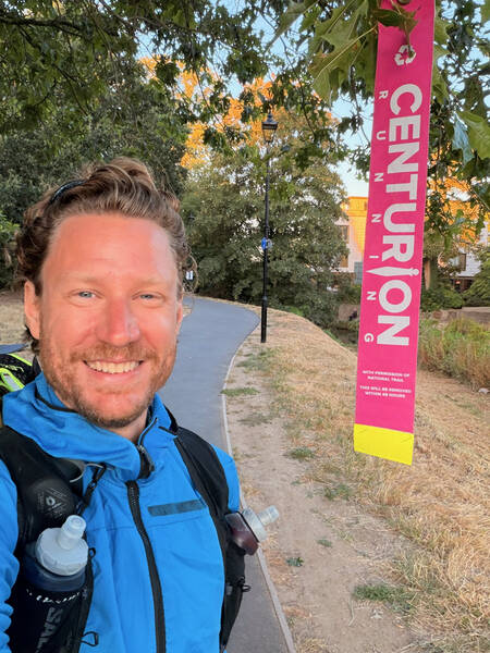 Spotted the first course marker on the walk to race HQ