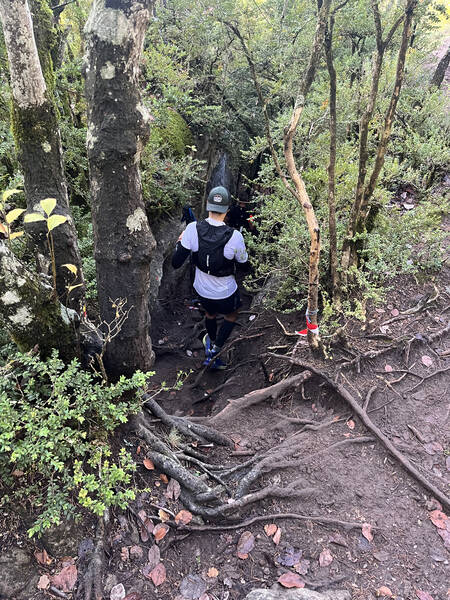 Muddy downhill slides