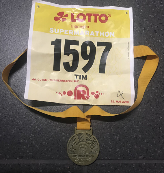 Medal and bib, as always