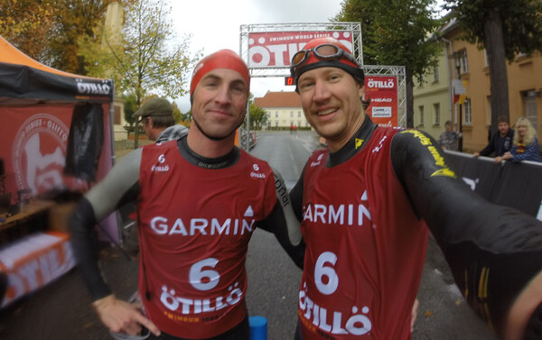 7 hours and 18 minutes of constant swimming or running for Rasmus and me – not a walk in the park, to be sure