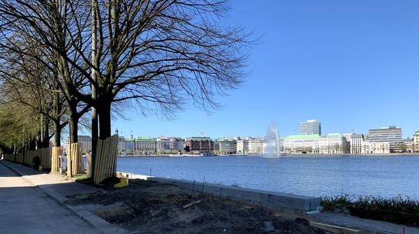 Pretty Binnenalster after 11 kilometers