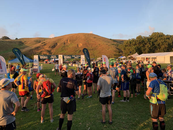 A race briefing during the Golden Hour