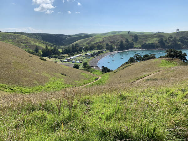 39.5 kilometers in, view of the start and finish bay