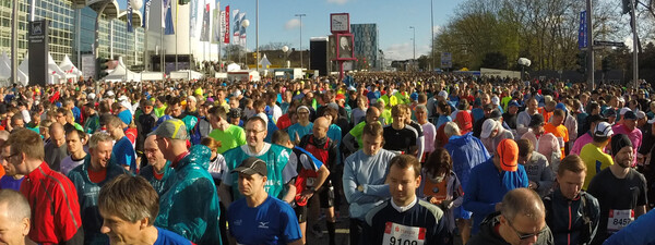 Crowds at the start