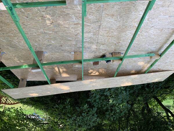 Now, on top of the new structure, I pun another – third – layer of OSB, 12mm strong.