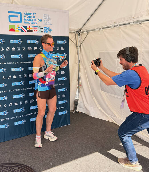 Tom with his four Six Star medals