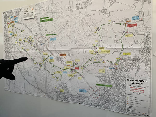 Also, the planning of the route was done in true German style, which is incredibly detailed and possibly slightly over-engineered. This plan even has info on how many traffic cones exactly have to be put at certain turns.