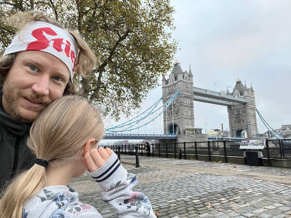 Favorite running buddy, though: Vera, daughter #2 – we’ve spent a weekend in London together and ran around