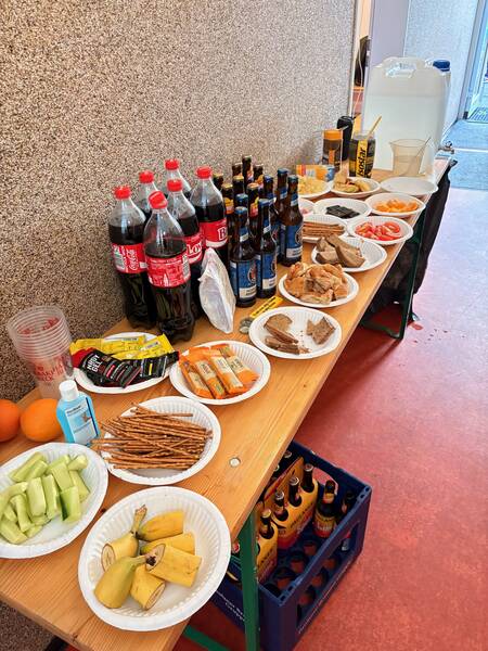 Food and drinks are ready to be consumed