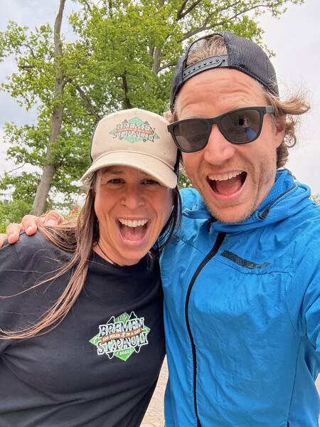 Hyped up Maiken and me