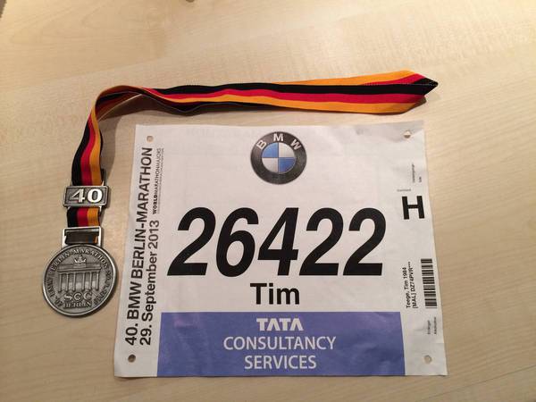 Medal and racing number