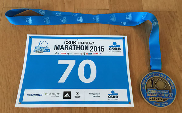 Medal and racing number