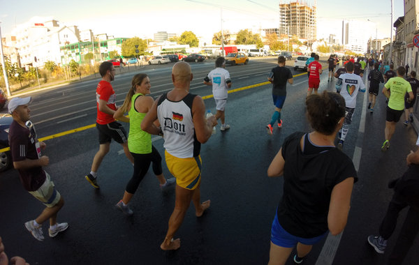 Always impressive, barefoot runners