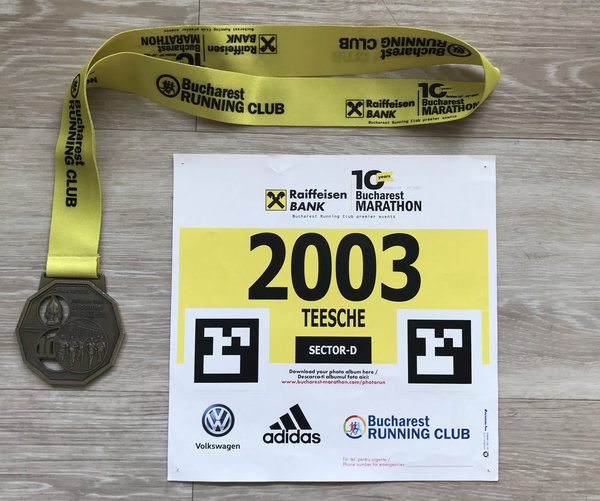 Medal and racing number