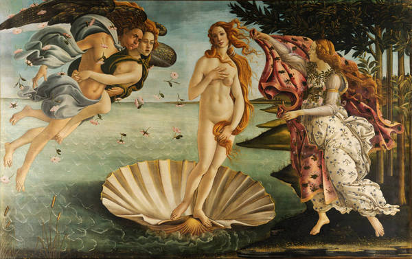 Or maybe she came surfing on a seashell and went by the name Venus? It depends on who you believe. Botticelli, in this case.