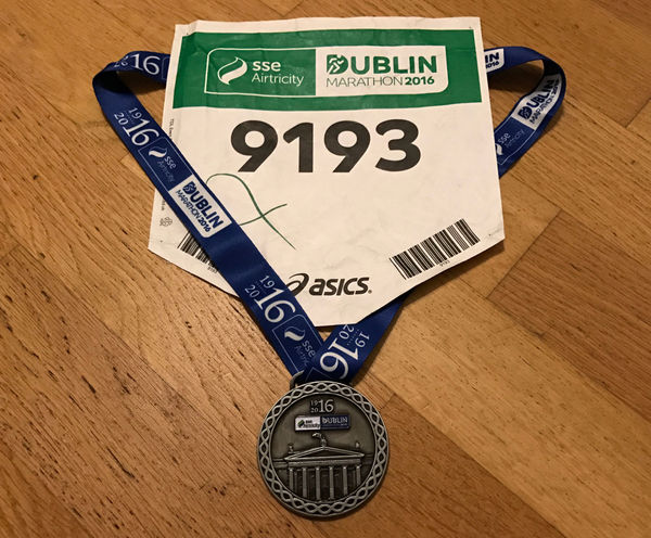 Medal and racing number