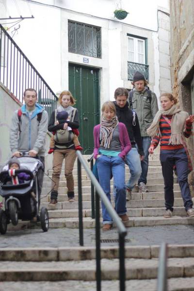 The group wandering around the Old City