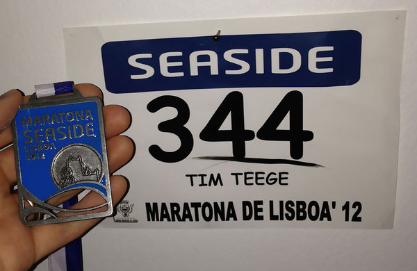Medal and racing number