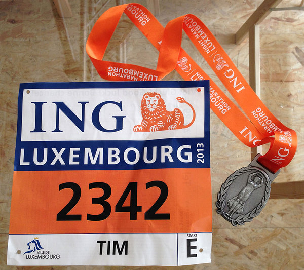 Medal and racing number