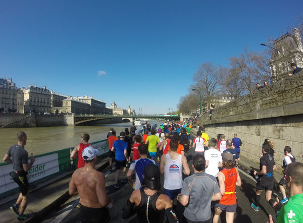 Running along the river