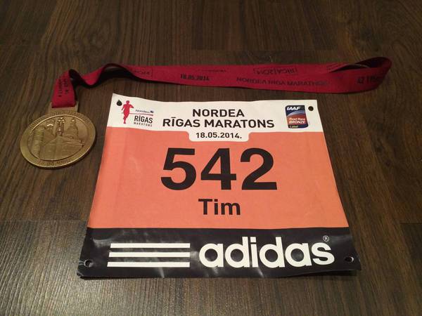 Medal and racing number