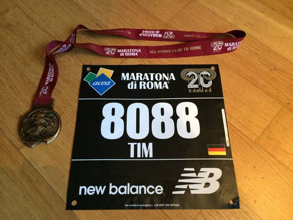 Medal and racing number