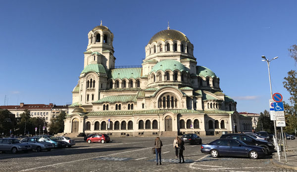 Golden dome cathedral. Namesake Alexander Nevsky must have been a popular guy.